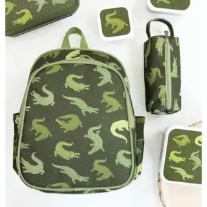 Sac à dos crocodiles avec compartiment isotherme A Little Lovely Company image-2