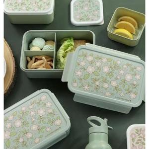 Lunchbox A Little Lovely Company Fleurs Sauge image-3