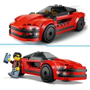 Red city sports car toy set Lego image-1