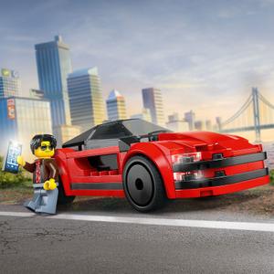 Red city sports car toy set Lego image-3