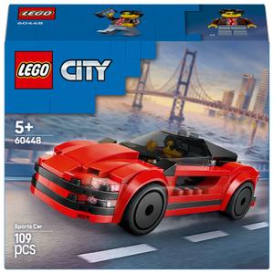 Red city sports car toy set Lego image-4