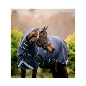 Couverture d'extérieur avec couvre-cou détachable pour cheval Horseware Rambo Duo Force image-1