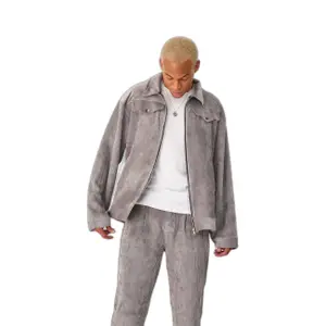 Corduroy zip-up jacket Aarhon Paris Uni image-0