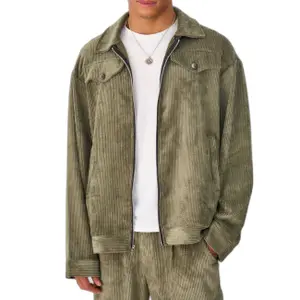 Corduroy zip-up jacket Aarhon Paris Uni image-0