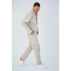 Ensemble veste à boutons et pantalon cargo Aarhon Paris image-1