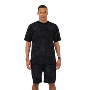 Conjunto de t-shirt e calções estampados Aarhon Paris Flower image-0