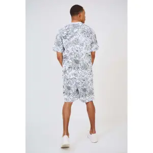 Conjunto de t-shirt e calções estampados Aarhon Paris Flower image-1