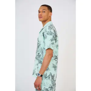 Camisa oversized estampada Aarhon Paris Toile de Jouy image-2