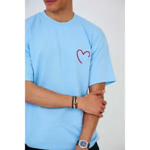 T-shirt oversize bordado Aarhon Paris Half Heart image-2
