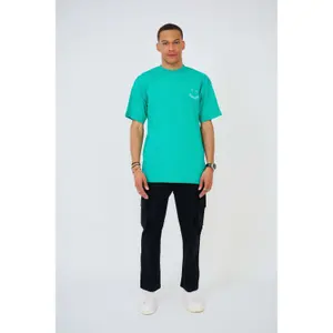 T-shirt oversize bordado Aarhon Paris Stay Positive image-1