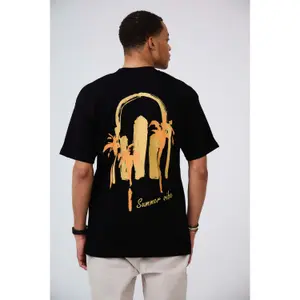 T-shirt oversized estampado Aarhon Paris Vibe image-2