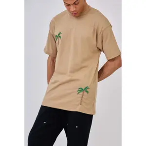T-shirt oversize bordado Aarhon Paris Palm Tree image-1