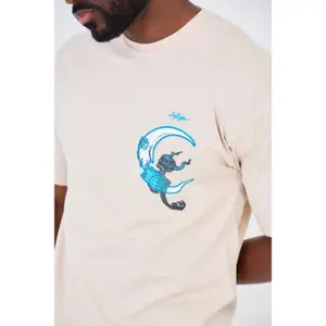T-shirt oversized estampado Aarhon Paris Skull image-1