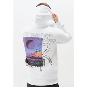Sweatshirt oversized com capuz estampado Aarhon Paris Sunset image-2