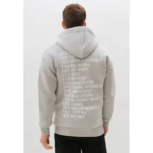 Sweatshirt oversized com capuz estampado Aarhon Paris FXCK image-2