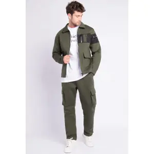 Calças de jogging com bolso cargo liso Aarhon Paris image-1