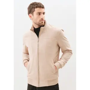 Plain zip-up suedette jacket Aarhon Paris image-0