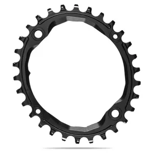 Plateau 4 bras en aluminium ovale vis/expandeur inclus Absolute Black 30 T 104 BCD 1 x 10-12 v image-0