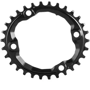 Oval asymmetrisk 4-armad aluminiumbricka, skruv ingår Absolute Black 96 BCD SHIM.XT M8000 36 T image-0