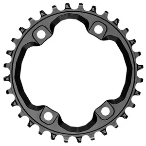 Asymetrický hliníkový rám s 4 rameny s vloženou šroubovicí Absolute Black 96 BCD Shimano XT M8000 30 T image-0