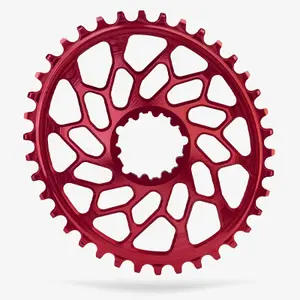 Oval aluminiumbricka Absolute Black Direct Mount CX Sram 38 T image-0