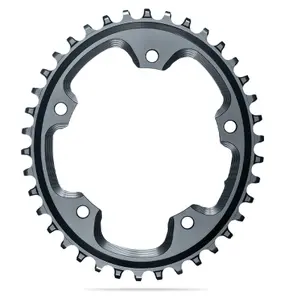 Ovale Aluminiumplatte 5 Arme Absolute Black 110 BCD CX Shimano 42 T image-0