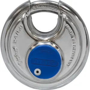 Blister of stainless steel shackle padlocks Abus Diskus