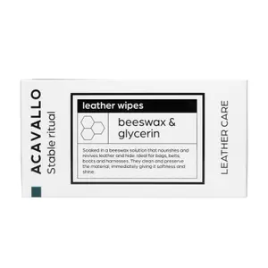Cleaning Wipes Pack of 40 for Beeswax Leather Acavallo image-1