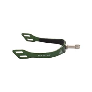 ac739x-hunter-green-equestrian-spur-with-interchangeable-handle-acavallo-arena-aluplus-2-0-spurs-hunter-green