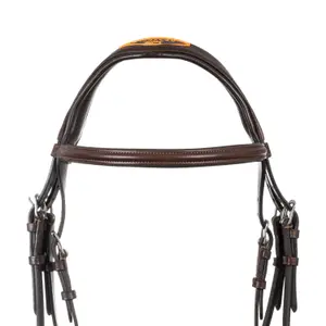 Combined leather calfskin riding bridle with noseband Acavallo Primavera image-2