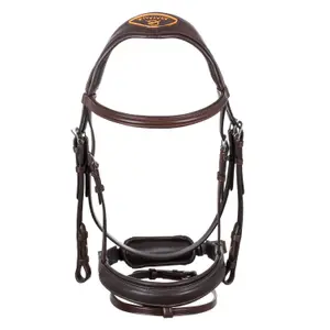 Combined leather calfskin riding bridle with noseband Acavallo Primavera image-1
