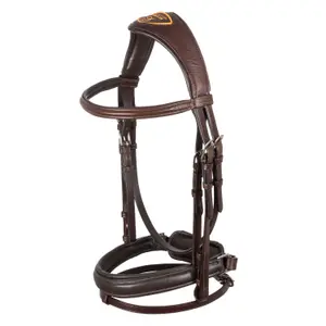 Combined leather calfskin riding bridle with noseband Acavallo Primavera image-0