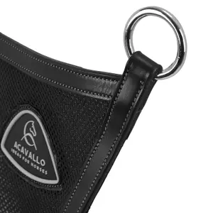 Leather bib martingale for horses with mesh insert Acavallo image-2