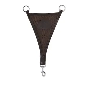 Leather bib martingale for horses with mesh insert Acavallo image-1