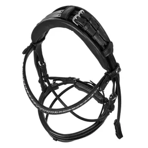 Combined leather bridle with noseband Acavallo Stlex image-2