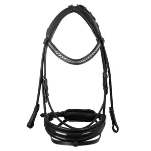 Combined leather bridle with noseband Acavallo Stlex image-0