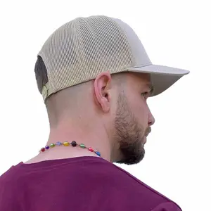 Casquette Pride Racing trucker patch mesh sand image-1