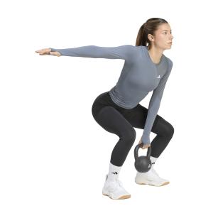 Camisola de manga comprida feminina adidas Power Essentials Workout Contour image-3