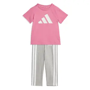 Conjunto de camiseta y pantalón para niña bebé adidas image-1