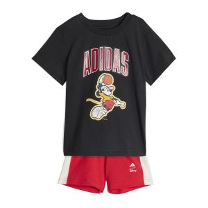 Conjunto de camiseta y pantalón corto bebé adidas Disney Mickey Mouse image-0