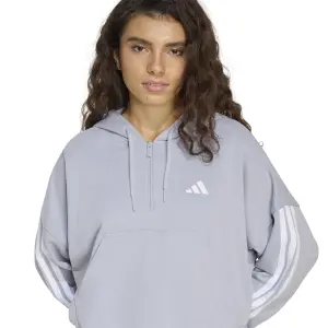 Damen Hoodie mit Halb-Reißverschluss adidas French image-4