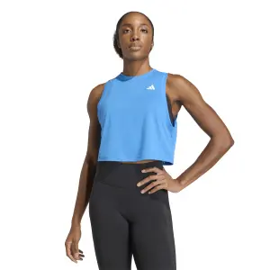 Koszulka bez rękawów damska typu boxy adidas Train Essentials image-1