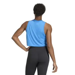 Koszulka bez rękawów damska typu boxy adidas Train Essentials image-3