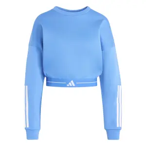 Sweatshirt crop Damen adidas Hyperglam 3-Stripes image-0