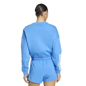 Sweatshirt crop Damen adidas Hyperglam 3-Stripes image-4