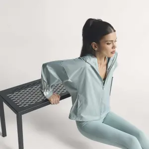 Giacca antivento da donna adidas Hyperglam 3-Stripes image-5