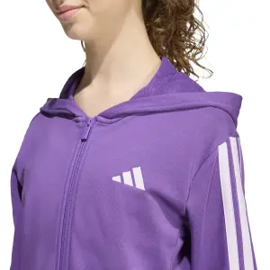 Girls' zipped hooded sweatshirt adidas Essentials image-5