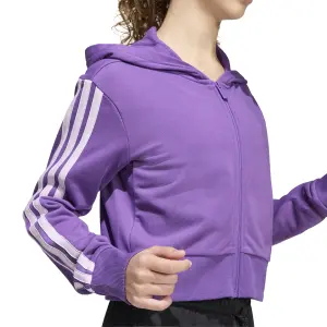 Girls' zipped hooded sweatshirt adidas Essentials image-4