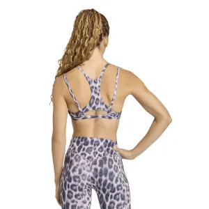 Damen-Sport-BH adidas Optime Workout Leopard Strappy Light image-4