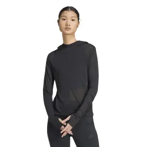 Women's long-sleeve hooded T-shirt adidas Soft Lux image-1